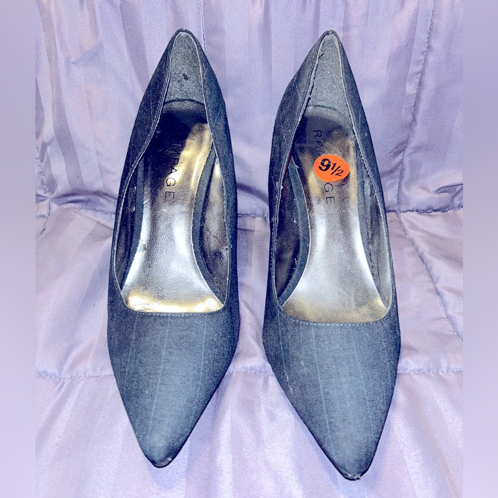 Rampage Pin Striped Stilettos - 9.5